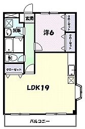 SAPHY 1LDKの間取図画像