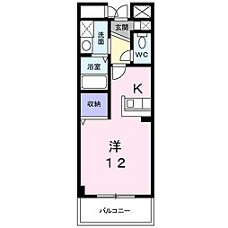 JR常磐線 馬橋駅 徒歩7分の賃貸マンション 8階1Kの間取り