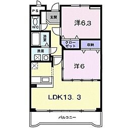 間取図画像 2LDK