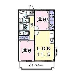 間取図画像 2LDK