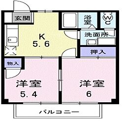 メゾン・エクセラン1 2Kの間取図画像
