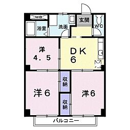 エンジェルFS1 3DKの間取図画像