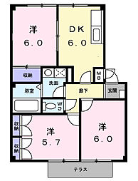 フェリス 1階3DKの間取り