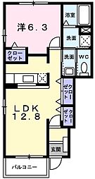サニーヒル2 1LDKの間取図画像