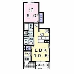 ソリアードディーチモ 1LDKの間取図画像