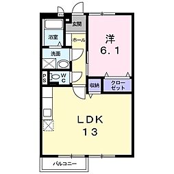 アネックスプラザＣ 1階1LDKの間取り