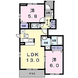 間取図画像 2LDK