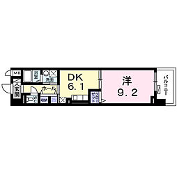 ステラ・ランド 5階1DKの間取り