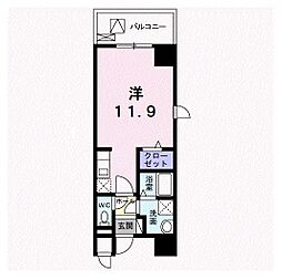 つくばエクスプレス 三郷中央駅 徒歩1分の賃貸マンション 8階ワンルームの間取り