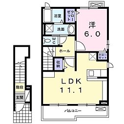 きらり・ブライト 1LDKの間取図画像