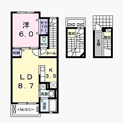 グレイス　レジデンス 3階1LDKの間取り