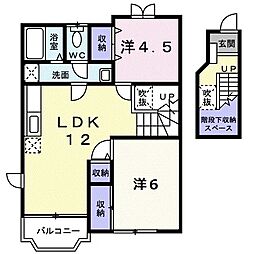ボワ・ドエル 2LDKの間取図画像