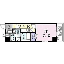 京急本線 雑色駅 徒歩8分の賃貸マンション 3階1Kの間取り