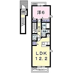 ファミール寺内 1LDKの間取図画像