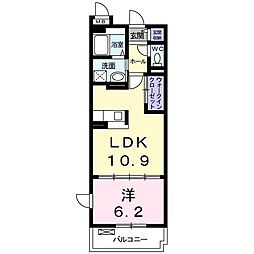 JR常磐線 柏駅 バス10分 梅林下車 徒歩2分の賃貸マンション 2階1LDKの間取り