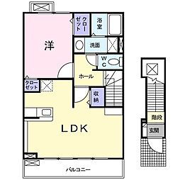 ベルグランツェ 1LDKの間取図画像