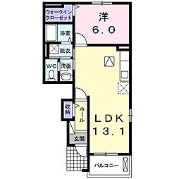 サンカスターニャ1 1LDKの間取図画像