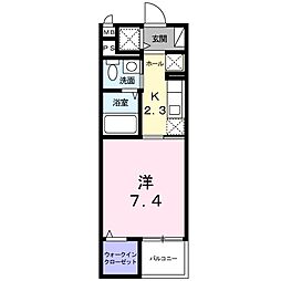 K,HILLS 1Kの間取図画像