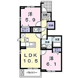 間取図画像 2LDK