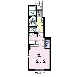 シャルマンA ワンルームの間取図画像