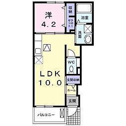 ドリームハイツＡ 1階1LDKの間取り
