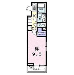 名古屋市営桜通線 鶴里駅 徒歩17分の賃貸アパート 2階1Kの間取り