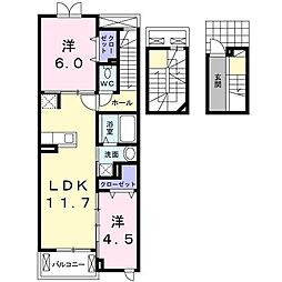 アヤソフィヤ　III 3階2LDKの間取り