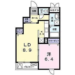 都営三田線 蓮根駅 徒歩7分の賃貸マンション 3階1LDKの間取り