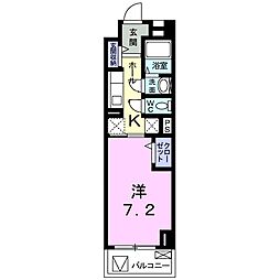 プラージュ 1Kの間取図画像