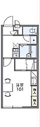 レオパレスサンライズはしかべ 1Kの間取図画像