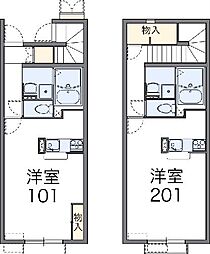 レオネクストフェアリー 1Kの間取図画像