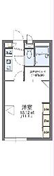 レオパレスルミエールロータス 1Kの間取図画像