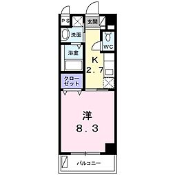 グランビスタ 1Kの間取図画像