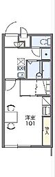 レオパレス上広 1Kの間取図画像