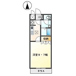 関東鉄道竜ヶ崎線 竜ヶ崎駅 徒歩4分の賃貸アパート 1階1Kの間取り