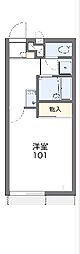 レオパレスパーシモン 1Kの間取図画像