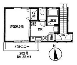 東京メトロ千代田線 北千住駅 徒歩5分の賃貸アパート 2階1Kの間取り