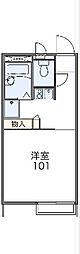 レオパレスさくら 1Kの間取図画像