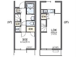 伊豆箱根鉄道駿豆線 田京駅 徒歩5分の賃貸アパート 1階1LDKの間取り