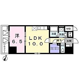 クラッテーロ相模が丘 4階1LDKの間取り