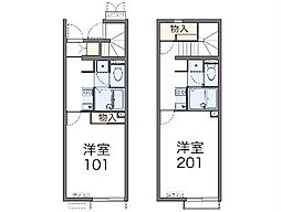 レオネクストフィエールII 1階1Kの間取り