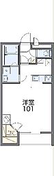 レオパレス南逆井 1Kの間取図画像