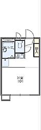 レオパレスデルニエＫII 1階1Kの間取り