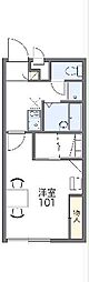 レオパレスアイリス 1Kの間取図画像