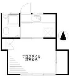 京王井の頭線 富士見ヶ丘駅 徒歩16分の賃貸アパート 1階1Kの間取り