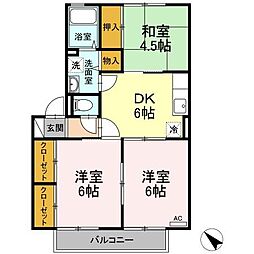 ハッピータウン 1階3DKの間取り