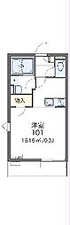 レオネクストオルフェーヴル 1Kの間取図画像