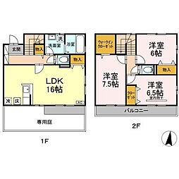 パークハイムK 1階3LDKの間取り