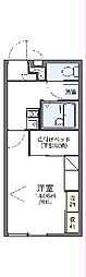 レオパレスフリージア 1Kの間取図画像