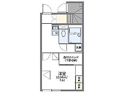 レオパレス山吹 1階1Kの間取り